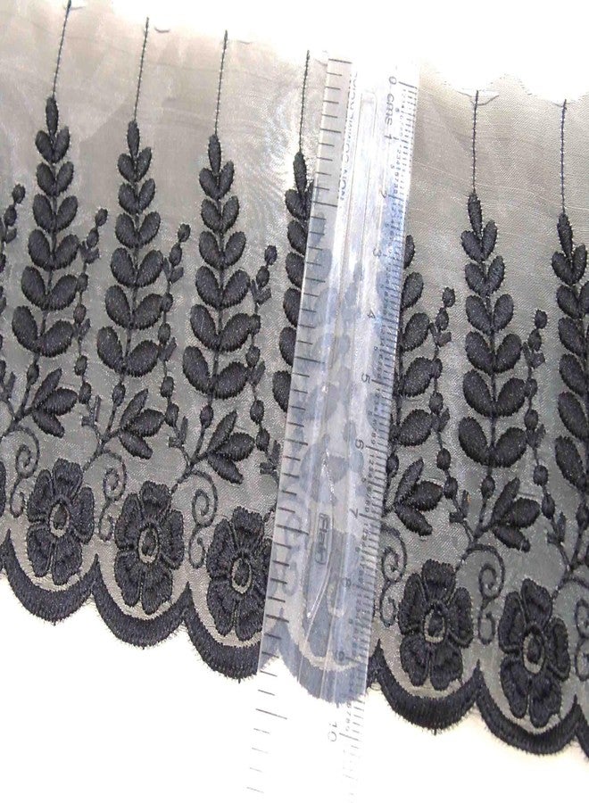Strala Black Color Laces for Dresses, Sarees, Lehenga, Suits, Bags, Decorations, Borders, Crafts and Home Décor,Blouse (3 mtr) Design-606 - Image 2